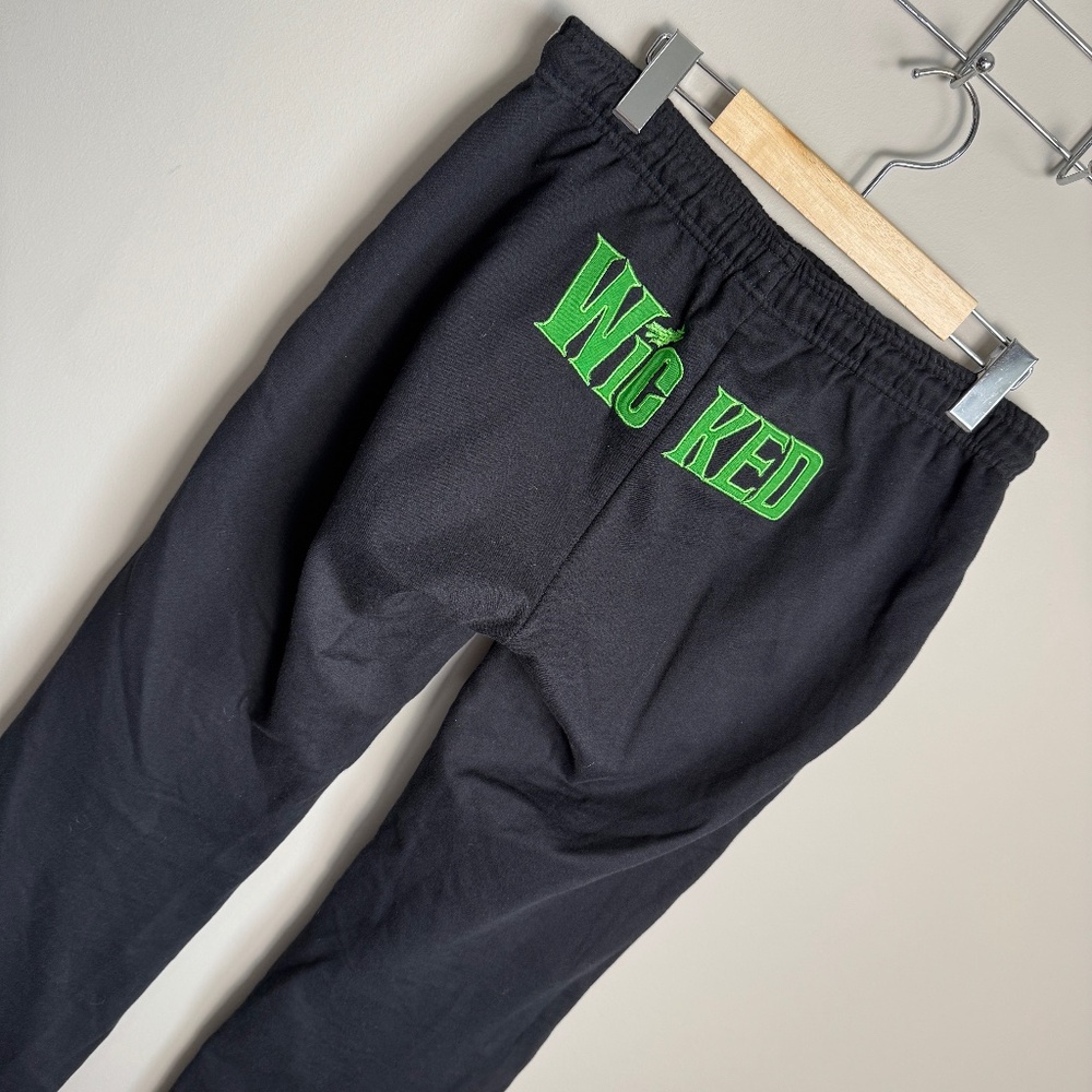 Wicked Wear Elastic Waist Women's Pull On Sweatpants Embroidered Black‎ Medium